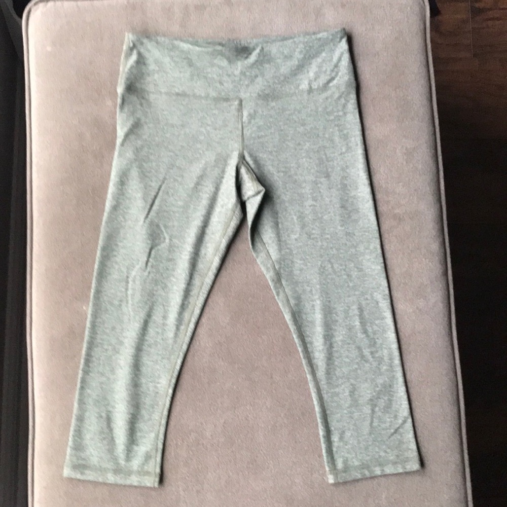 Olive Green cropped workout / yoga pants.